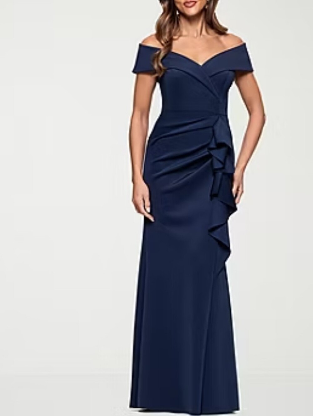 Dj-Jaz Sweetheart Neck Short Sleeve Evening Gown
